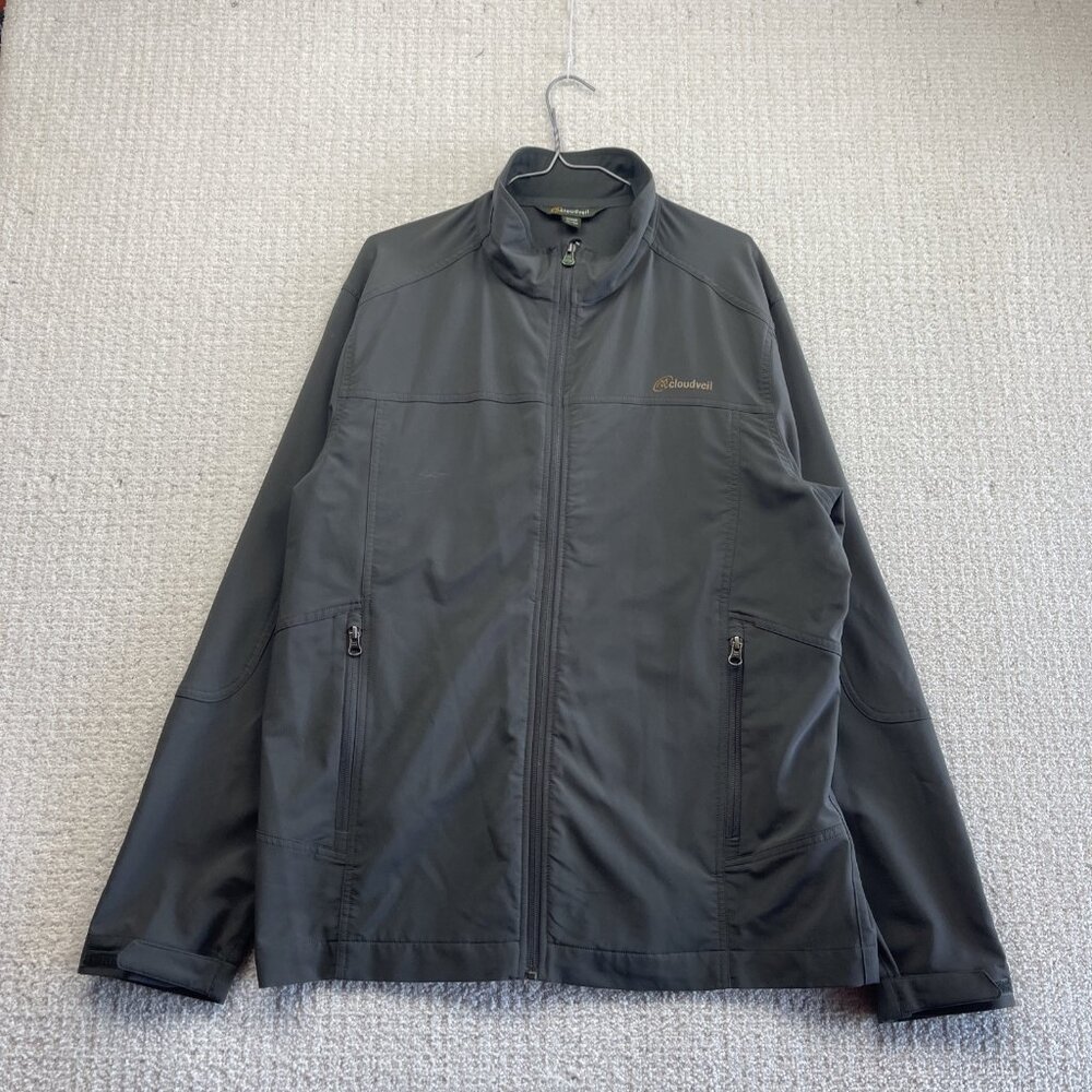 Cloudveil Softshell Lightweight Windbreaker Full Zip Jacket Tech Gray Men Sz XL